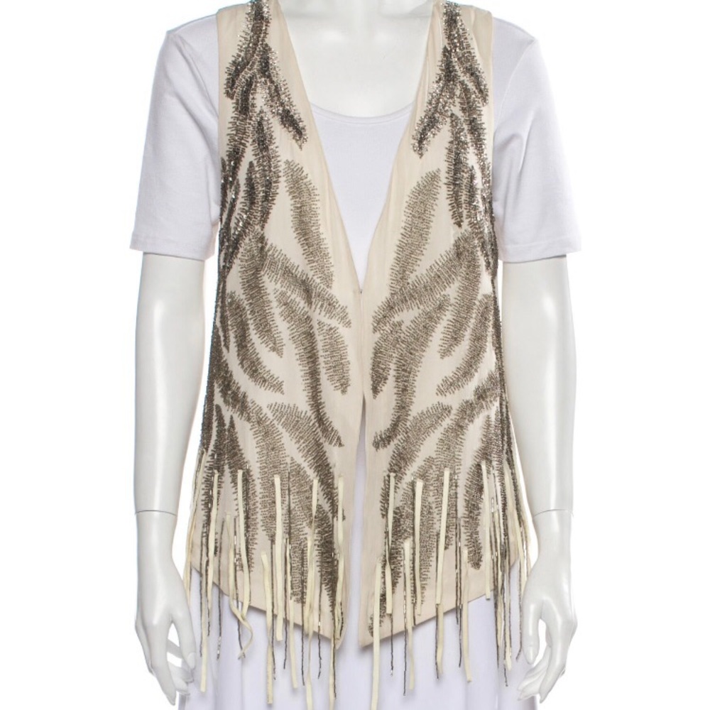 stunning haute hippie silk printed vest